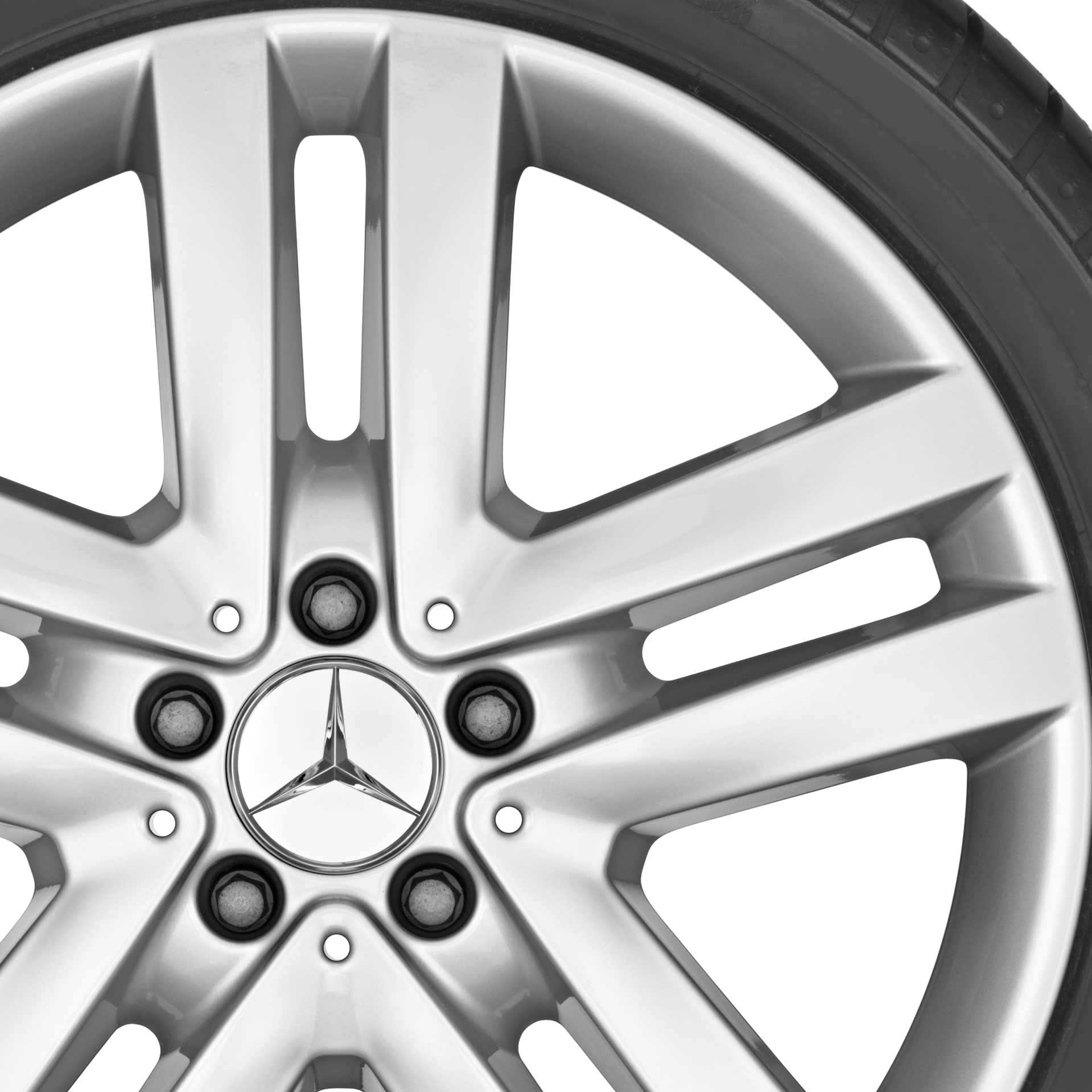 Mercedes 5 Twin Spoke [166-19] Titanium Silver Alloy Wheel Product Image #2