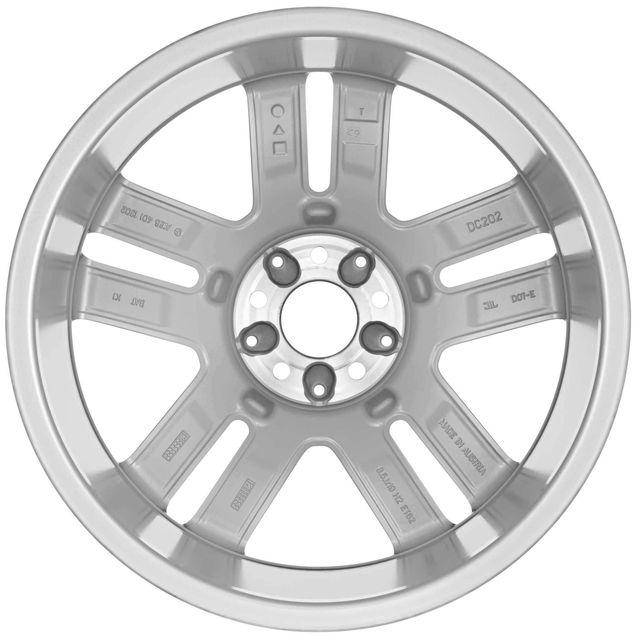 Mercedes 5 Twin Spoke [166-19] Titanium Silver Alloy Wheel Product Image #3