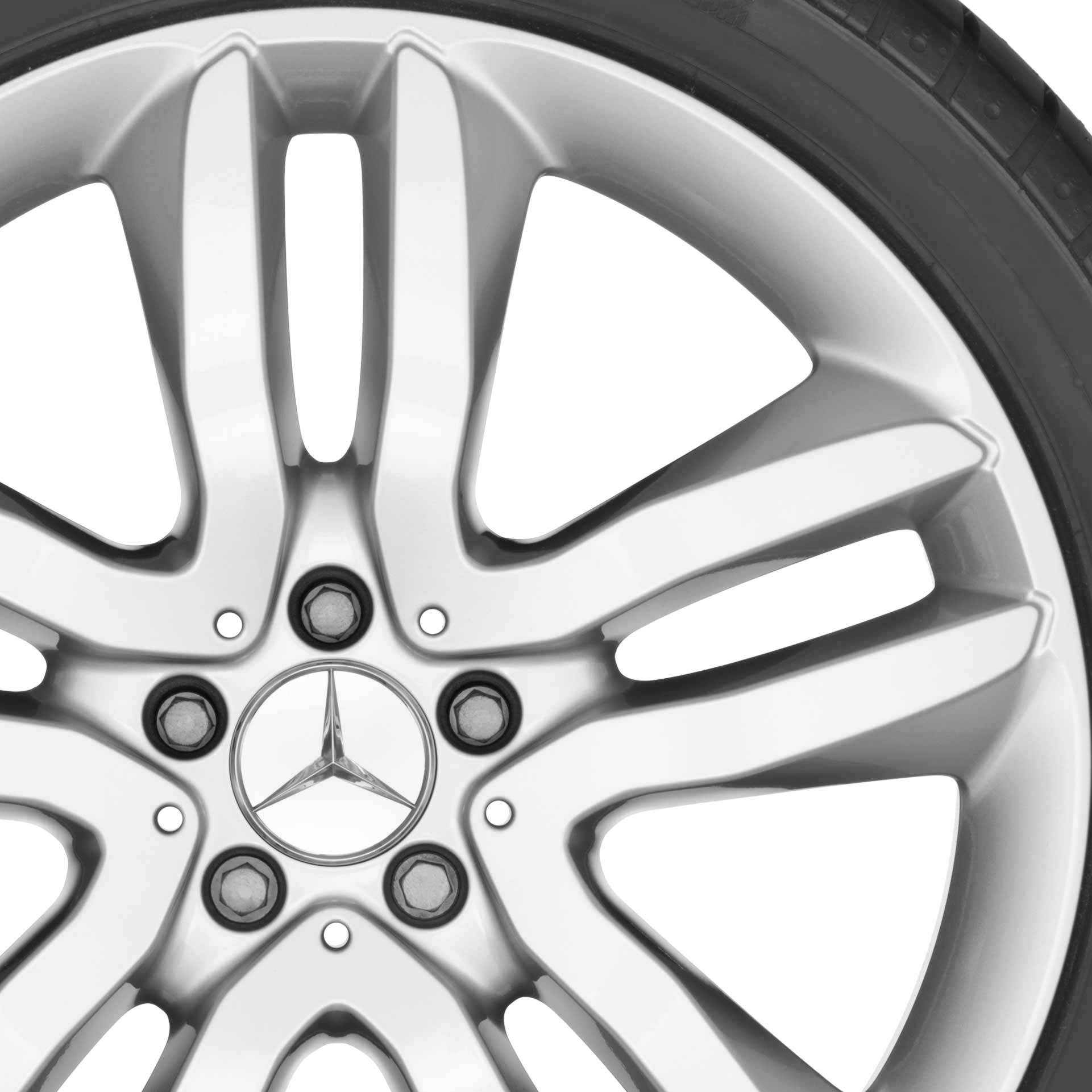 Mercedes 5 Twin Spoke [166-20] Titanium Silver Alloy Wheel Product Image #2