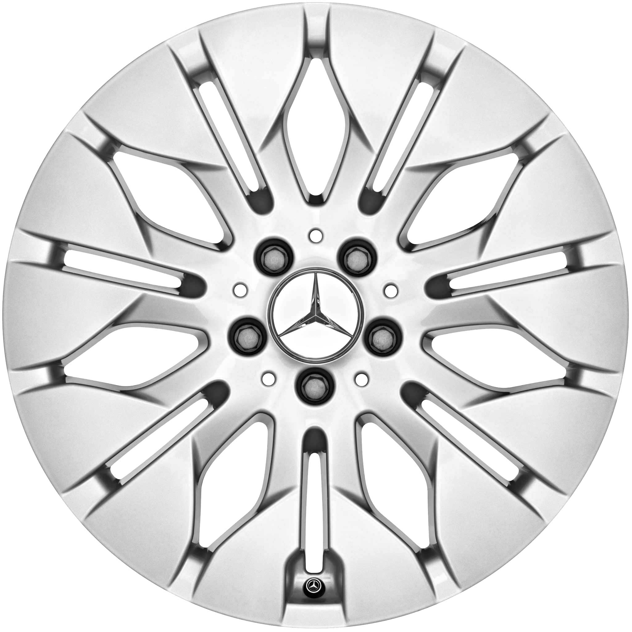 Mercedes 7 Twin Spoke [166-18] Titanium Silver Alloy Wheel Product Image #1