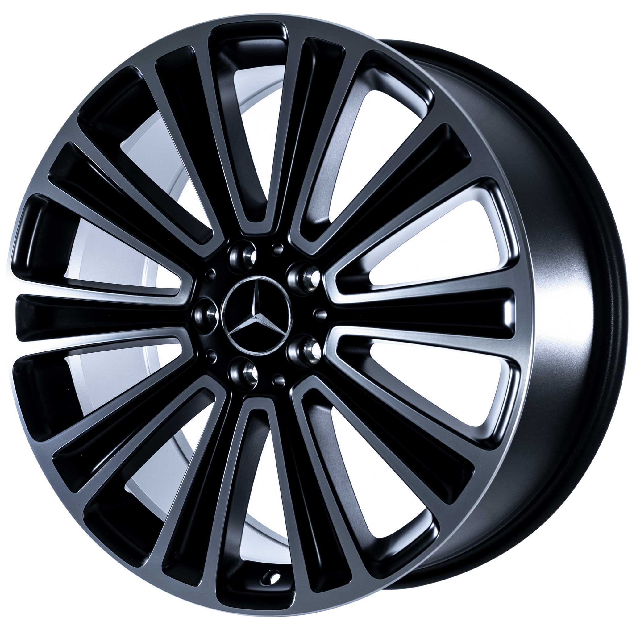 Mercedes 10 Spoke [166-20] Matt Black with High Sheen Alloy Wheel Product Image #2