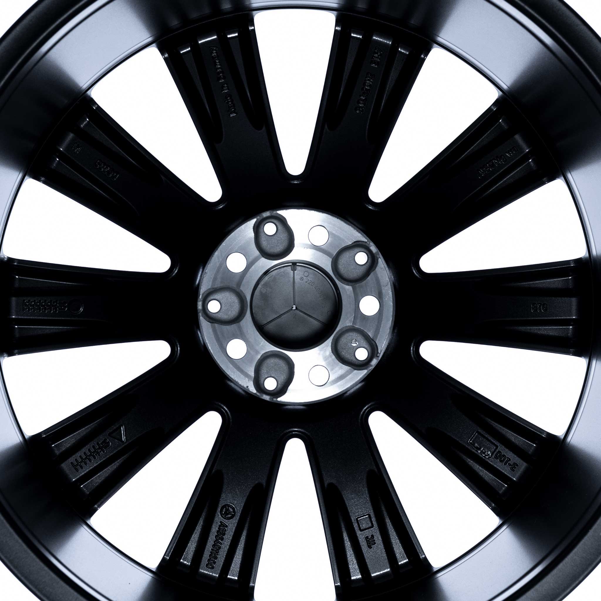 Mercedes 10 Spoke [166-20] Matt Black with High Sheen Alloy Wheel Product Image #3