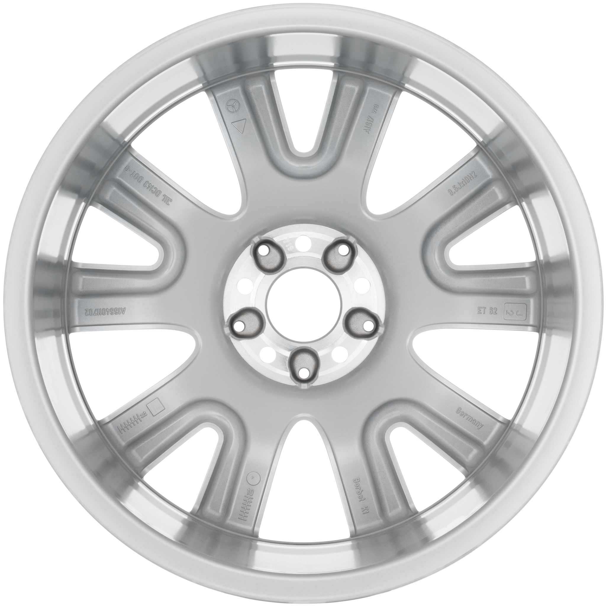 Mercedes 5 Twin Spoke [166-19] Titanium Silver Alloy Wheel Product Image #2