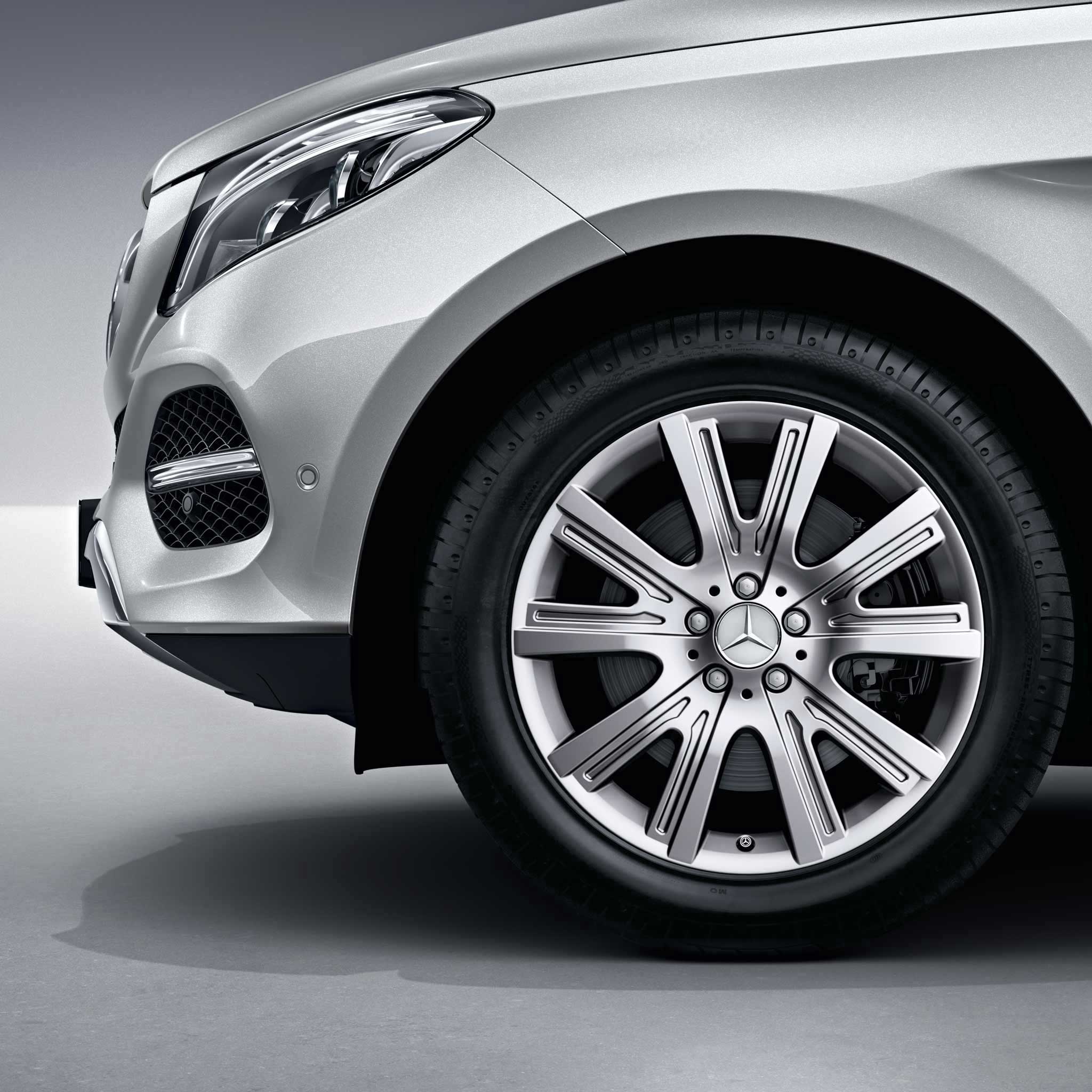 Mercedes 5 Twin Spoke [166-19] Titanium Silver Alloy Wheel Product Image #3