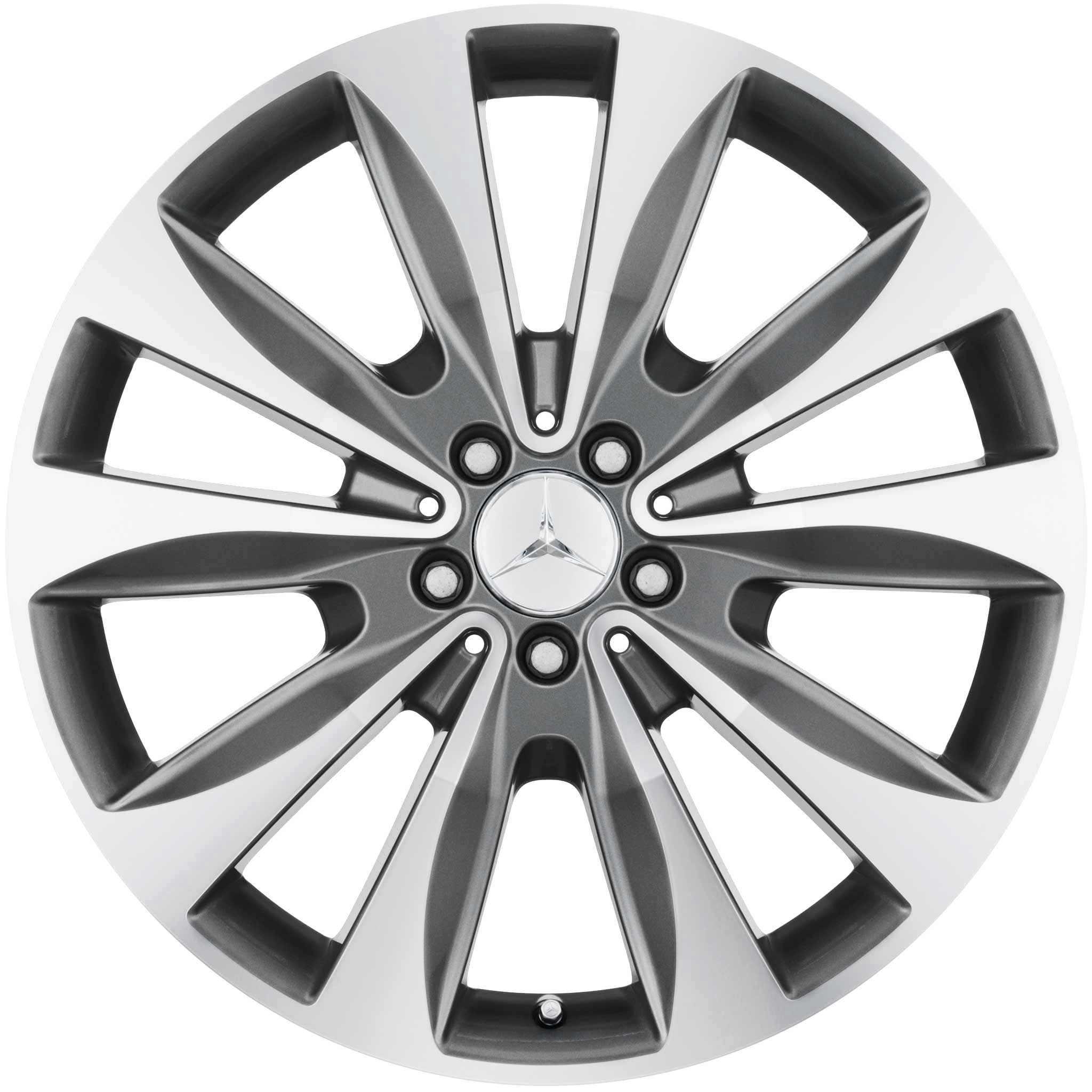 Mercedes 5 Twin Spoke [166-20] Palladium Silver with High Sheen Alloy Wheel Product Image #1
