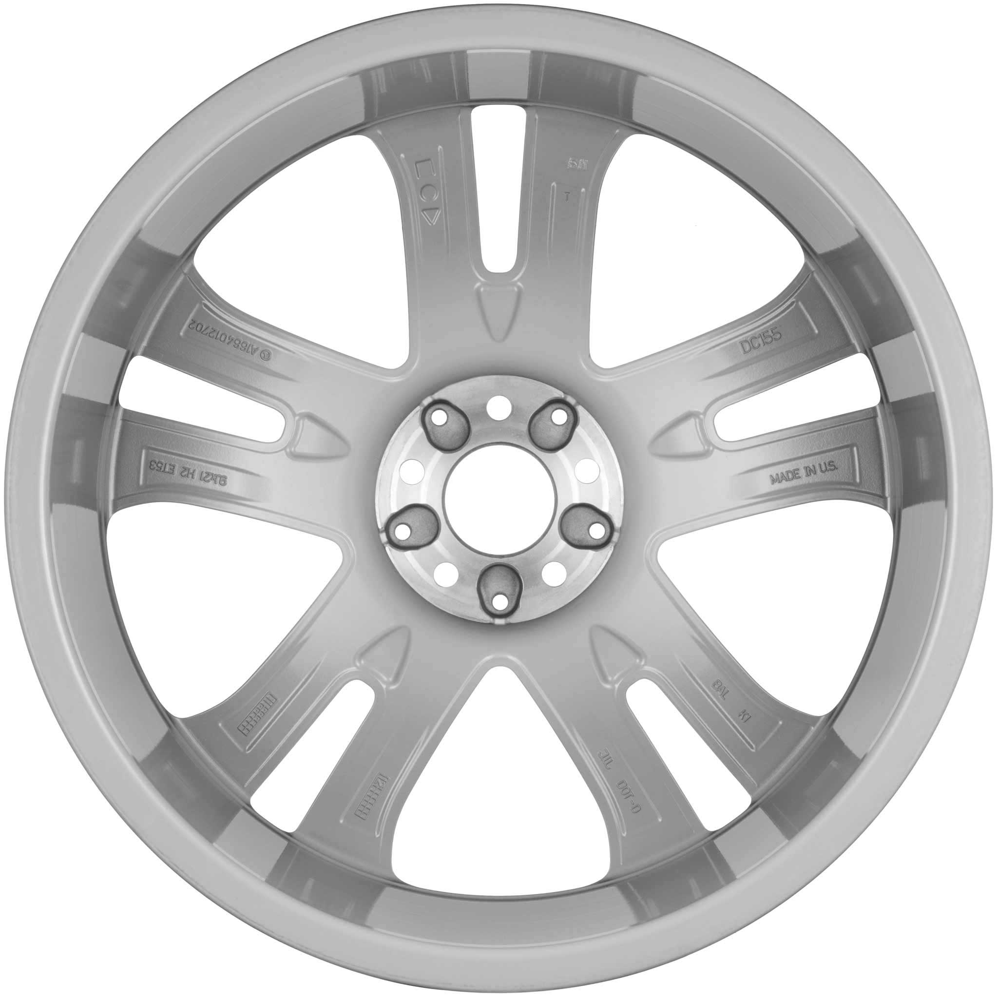 Mercedes 5 Twin Spoke [166-21] Himalaya Grey with High Sheen Alloy Wheel Product Image #3