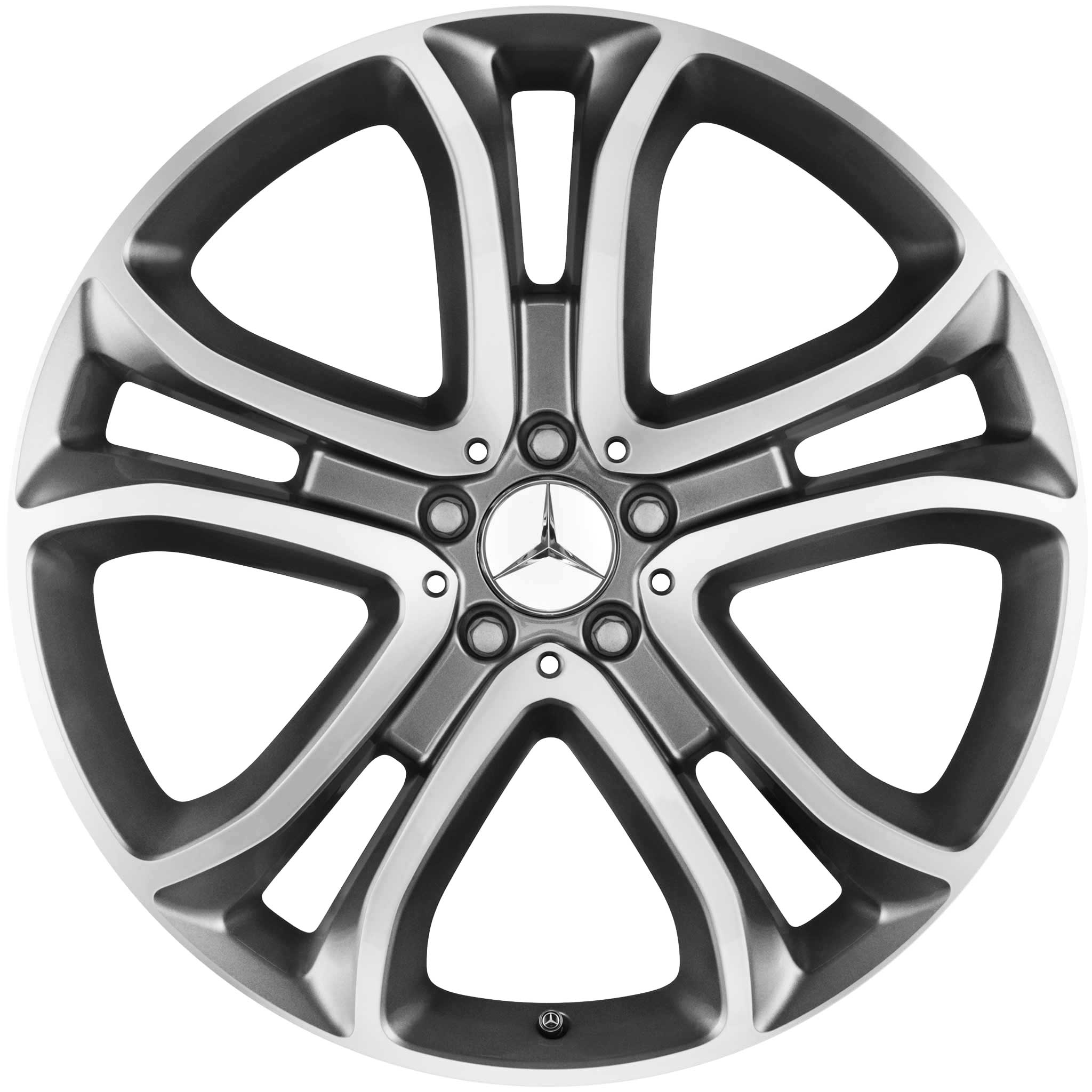 Mercedes 5 Twin Spoke [166-21] Himalaya Grey with High Sheen Alloy Wheel Product Image #1