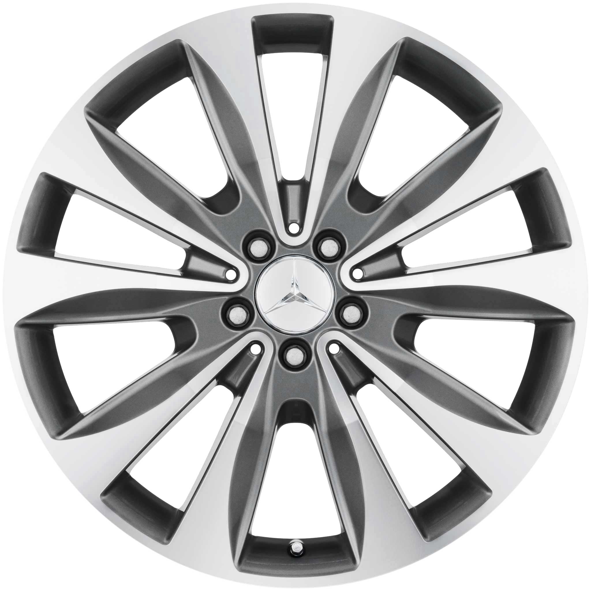 Mercedes 10 Spoke [166-20] Himalaya Grey with High Sheen Alloy Wheel Product Image #1