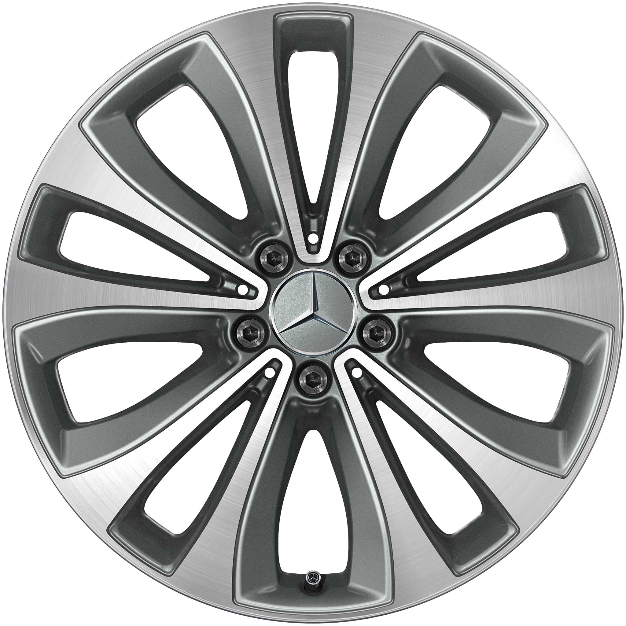 Mercedes 5 Twin Spoke [167-19] Himalaya Grey with High Sheen Alloy Wheel Product Image #1