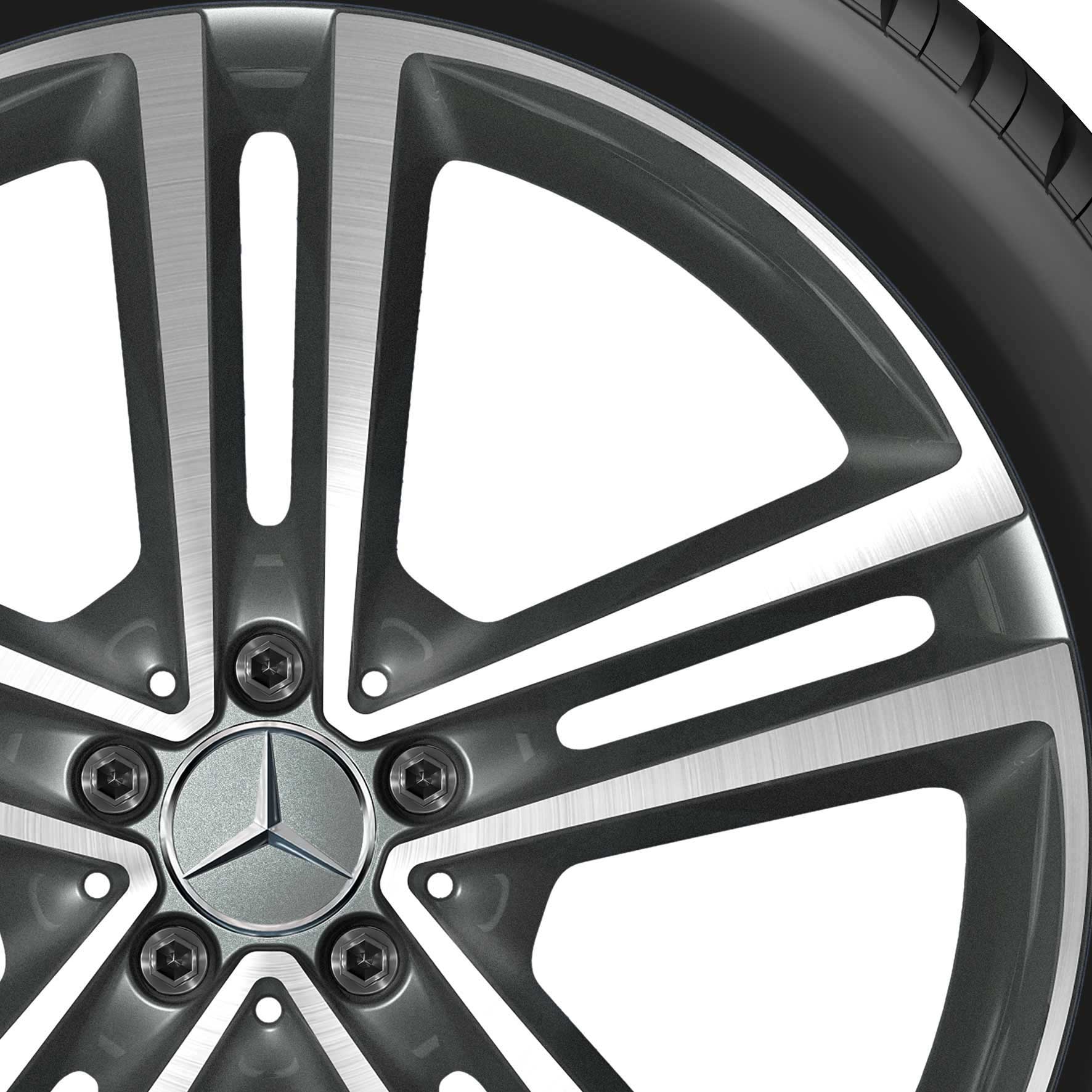 Mercedes 5 Twin Spoke [167-21] Himalaya Grey with High Sheen Alloy Wheel Product Image #2