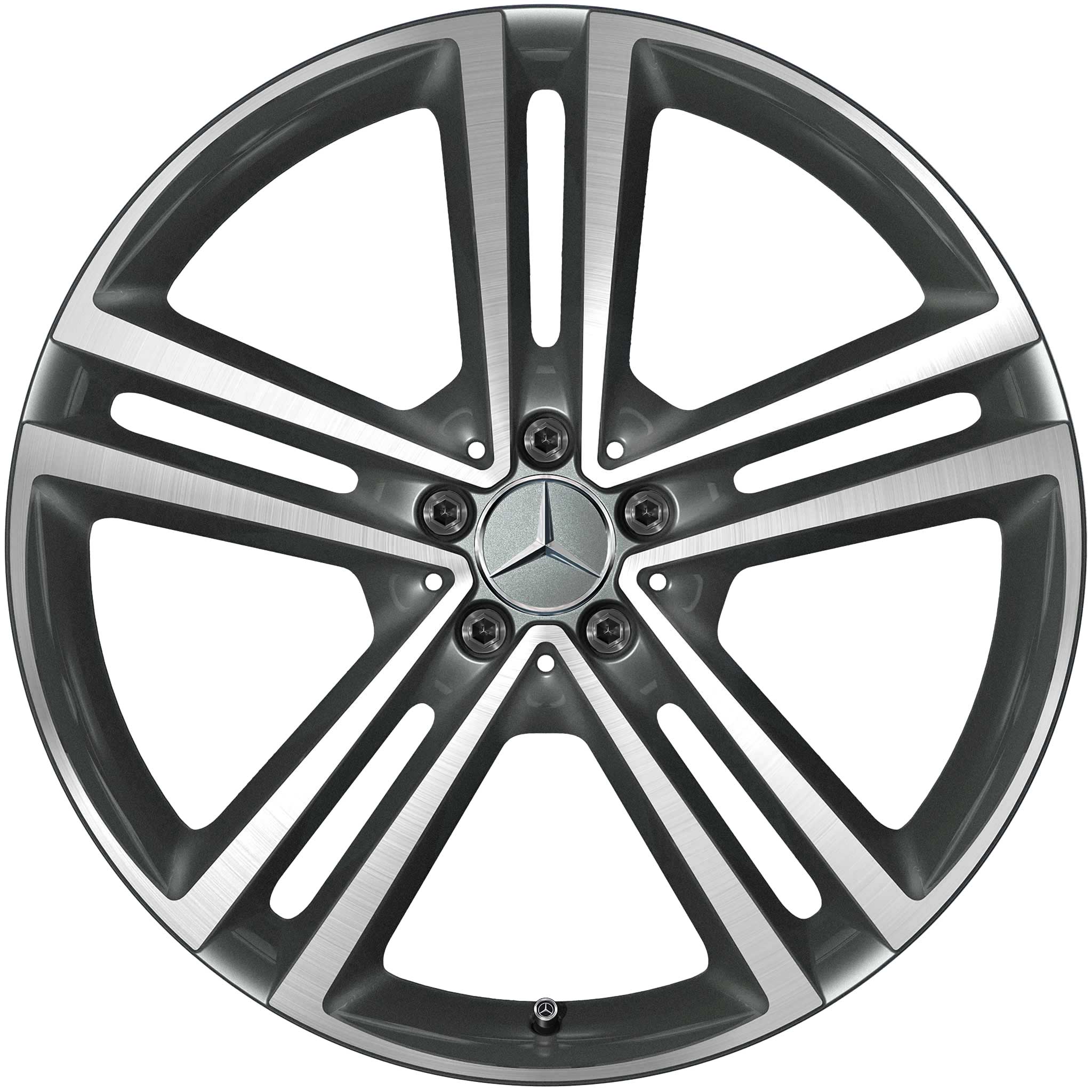 Mercedes 5 Twin Spoke [167-21] Himalaya Grey with High Sheen Alloy Wheel Product Image #1