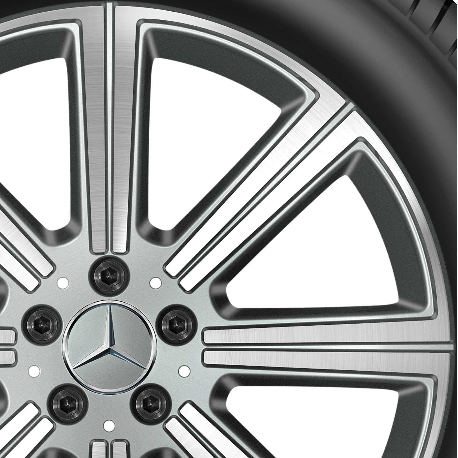 Mercedes 8 Spoke [167-20] Himalaya Grey with High Sheen Alloy Wheel Product Image #2