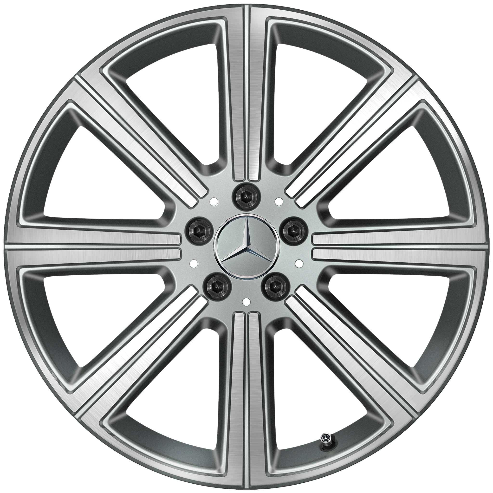 Mercedes 8 Spoke [167-20] Himalaya Grey with High Sheen Alloy Wheel Product Image #1