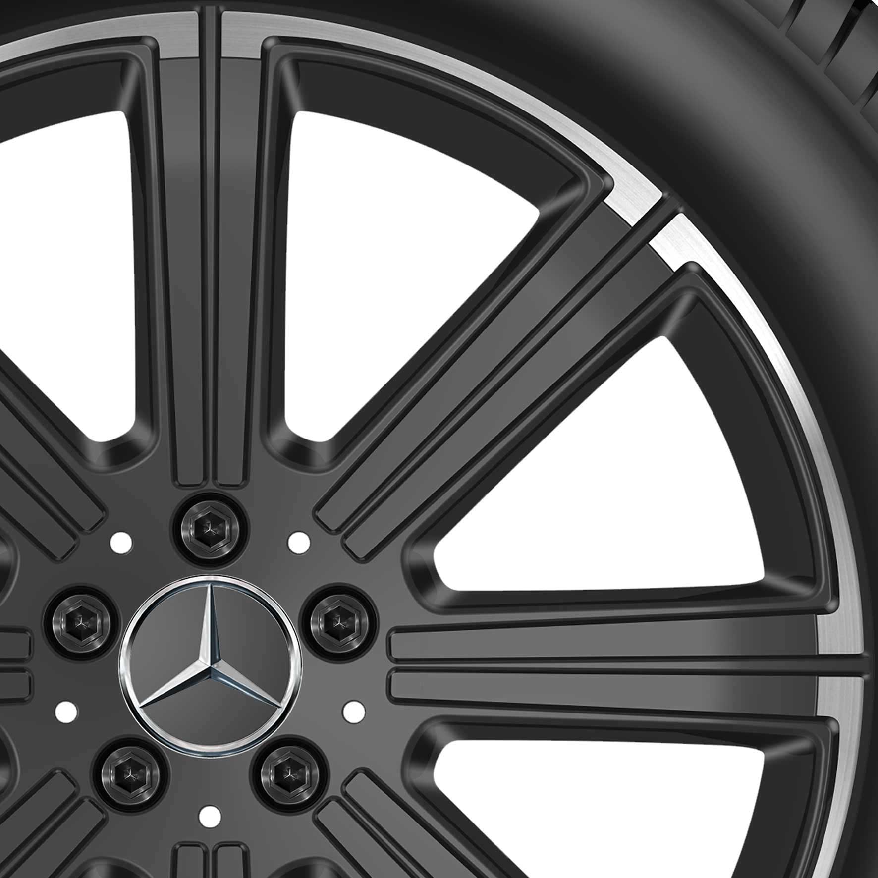 Mercedes 8 Spoke [167-20] Gloss Black with High Sheen Rim Edge Alloy Wheel Product Image #2