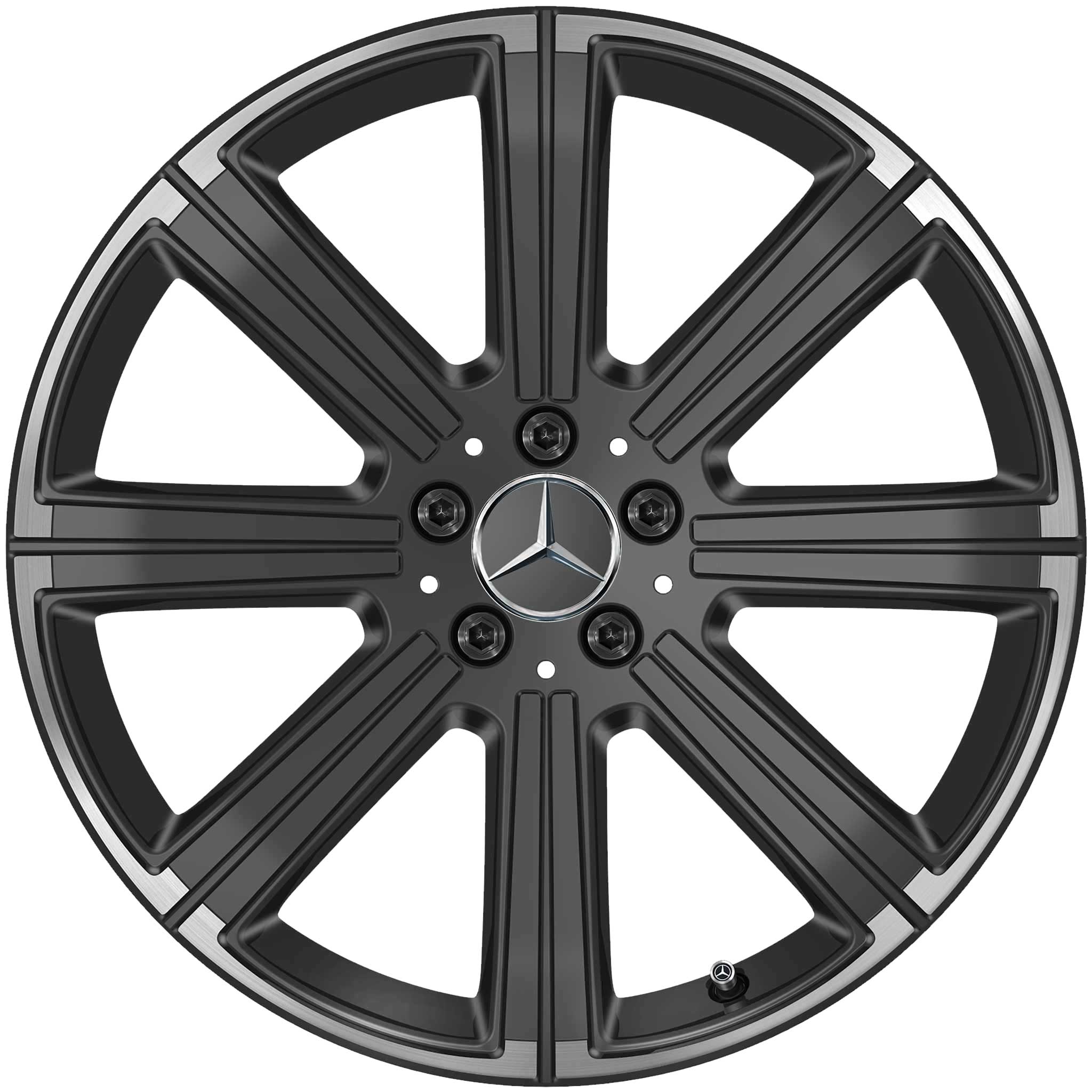 Mercedes 8 Spoke [167-20] Gloss Black with High Sheen Rim Edge Alloy Wheel Product Image #1