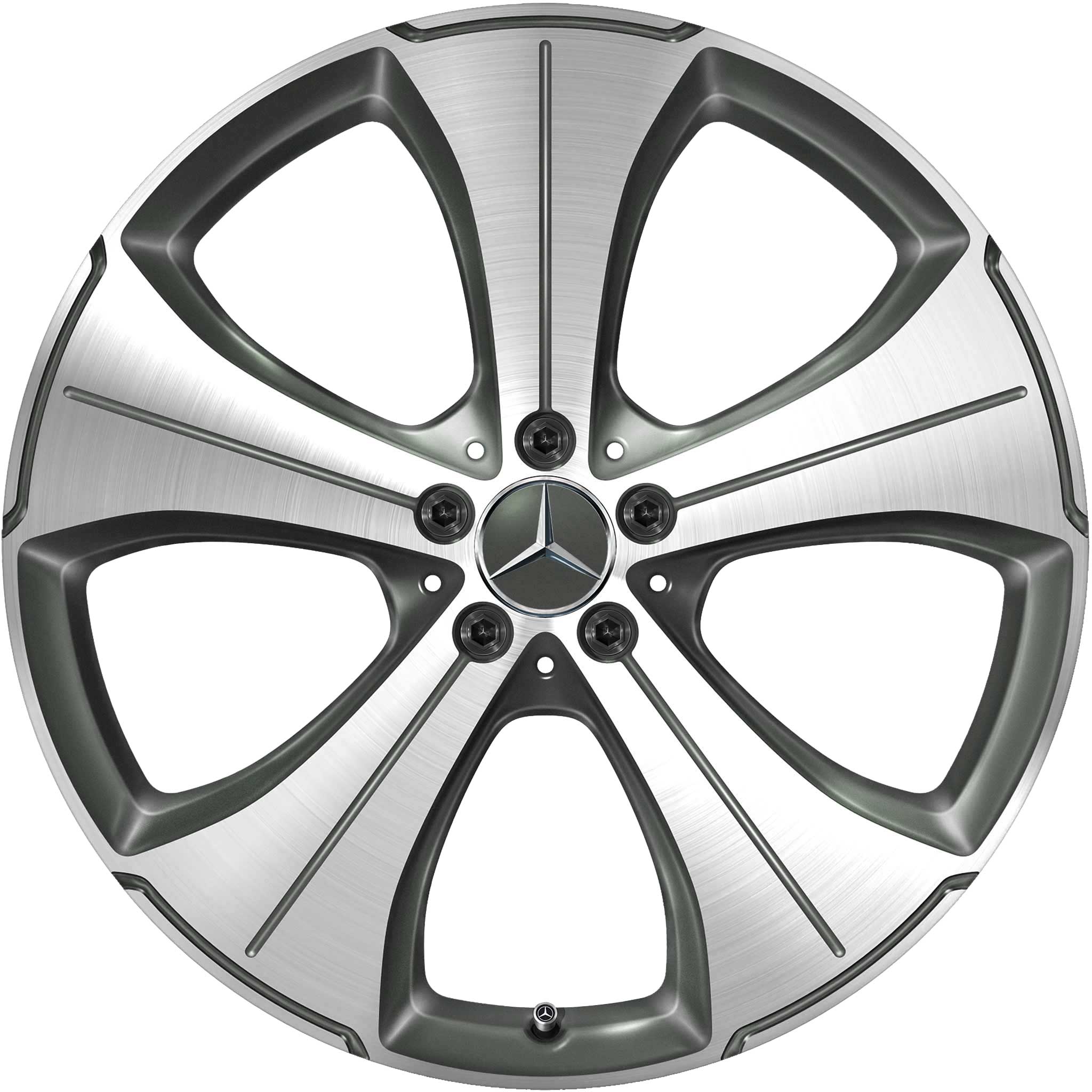 Mercedes 5 Spoke [167-21] Himalaya Grey with High Sheen Alloy Wheel Product Image #1