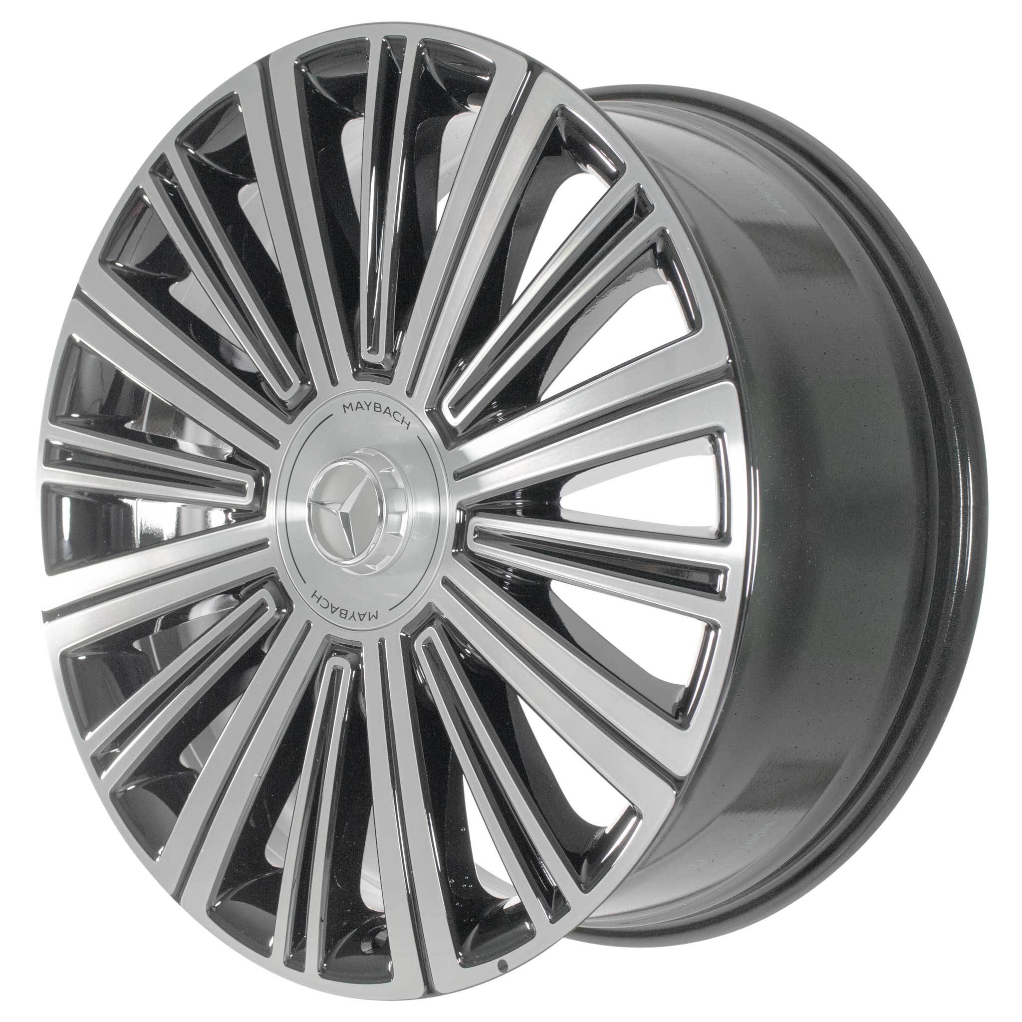 Mercedes Maybach Multi Spoke [167-22] Gloss Back with High Sheen Alloy Wheel Product Image #2