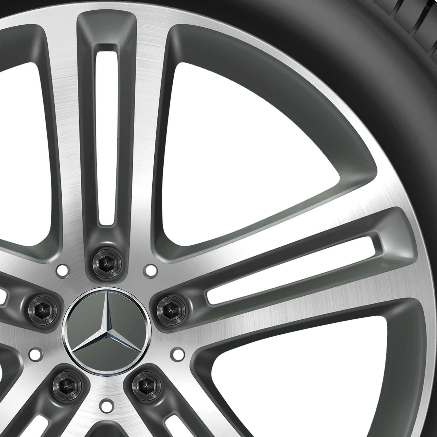 Mercedes 5 Twin Spoke [167-20] Matt Himalaya Grey with High Sheen Alloy Wheel Product Image #2
