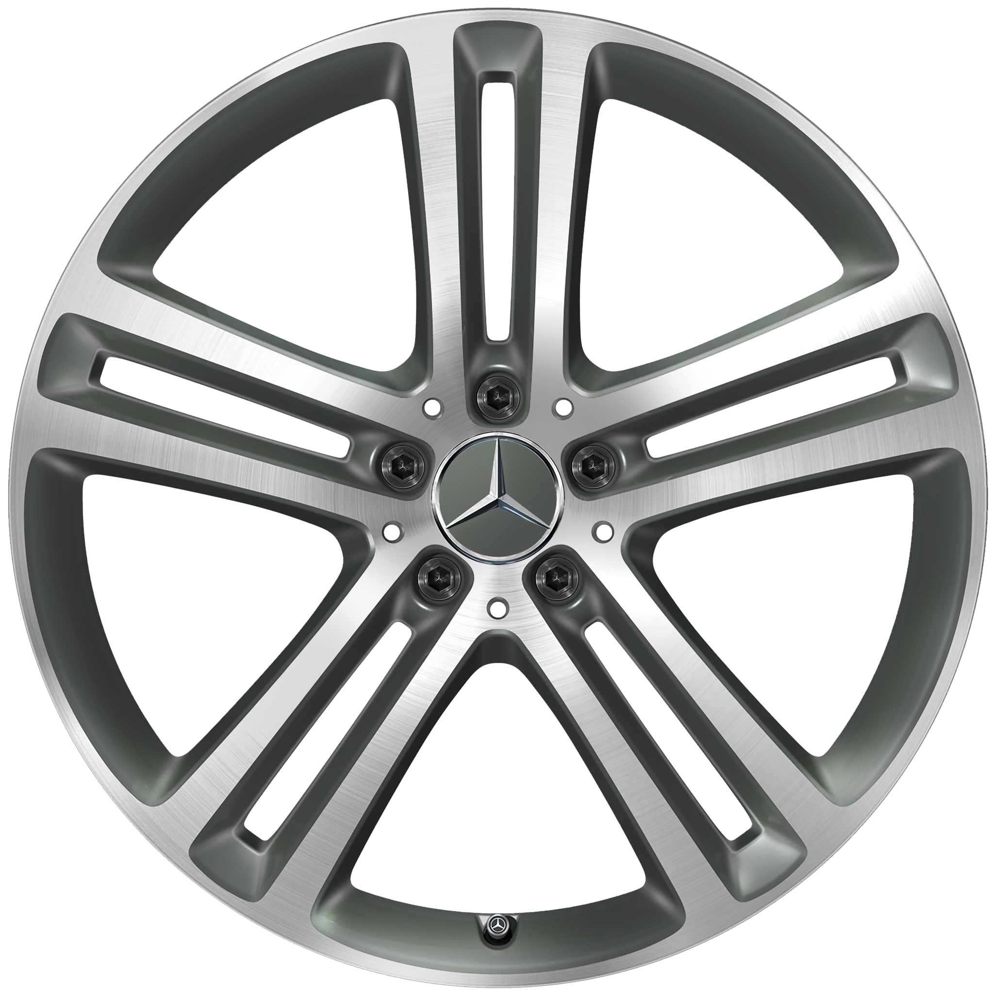 Mercedes 5 Twin Spoke [167-20] Matt Himalaya Grey with High Sheen Alloy Wheel Product Image #1