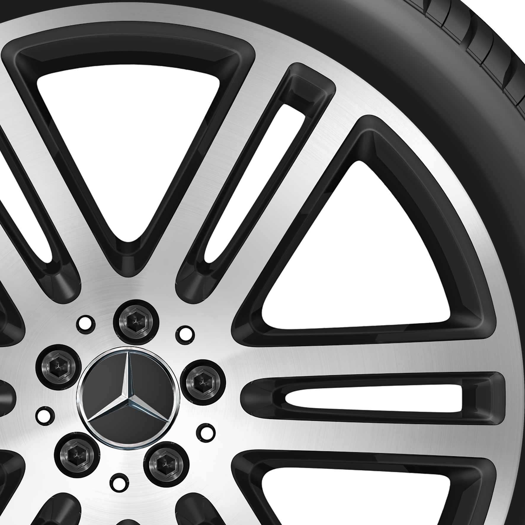 Mercedes 6 Twin Spoke [167-21] Matt Black with High Sheen Alloy Wheel Product Image #2