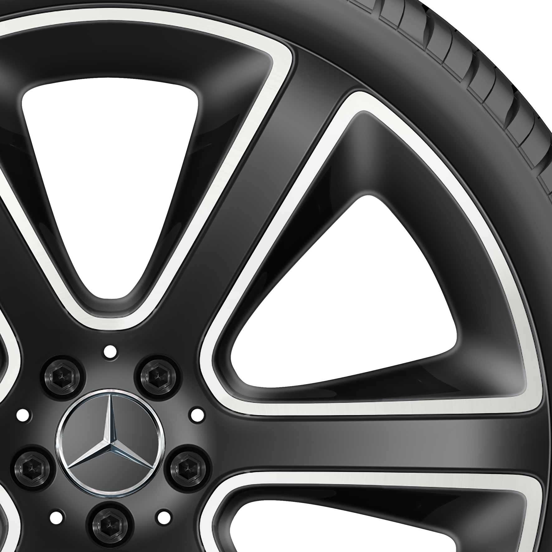 Mercedes 6 Spoke [167-22] Matt Black with High Sheen Alloy Wheel Product Image #2