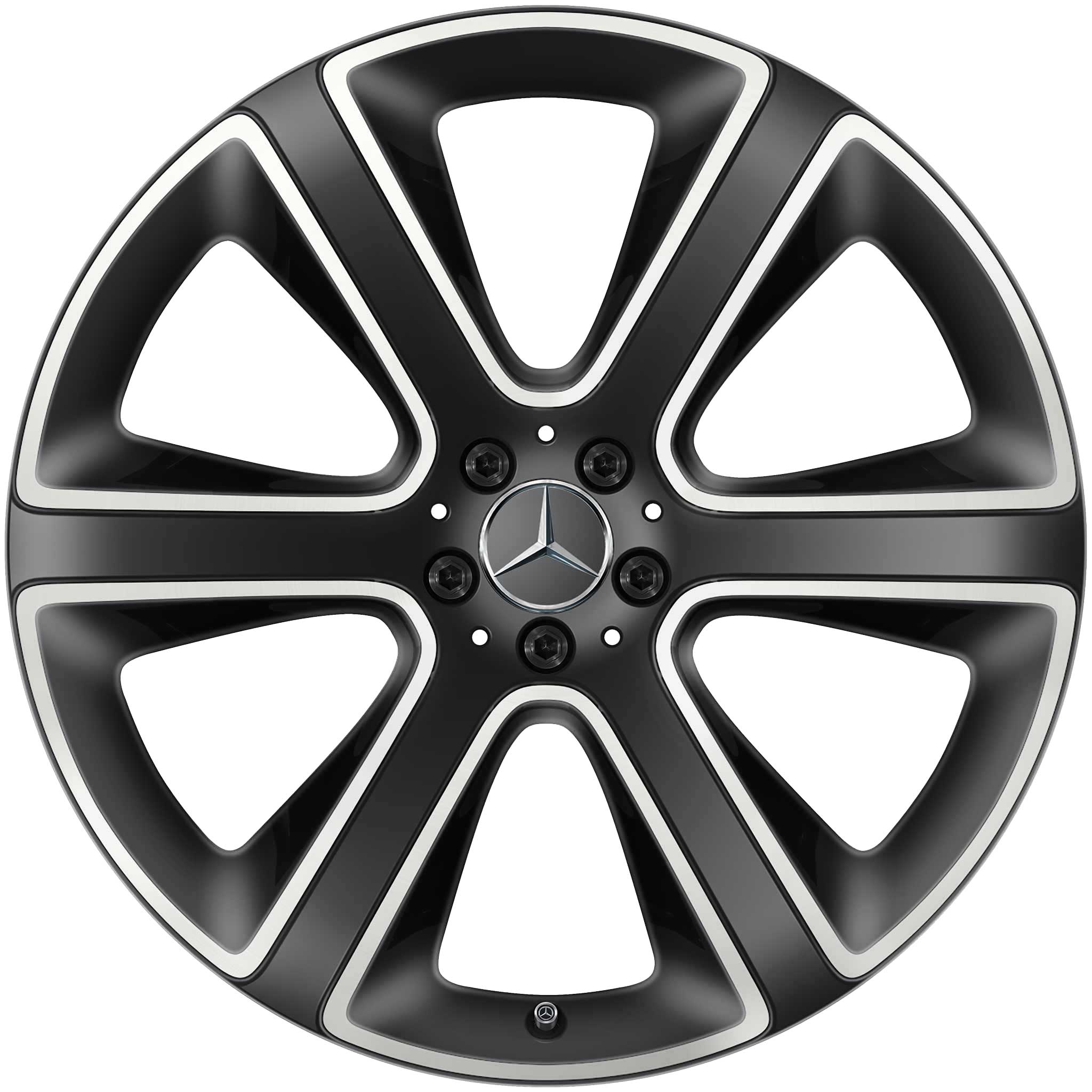 Mercedes 6 Spoke [167-22] Matt Black with High Sheen Alloy Wheel Product Image #1