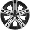 Mercedes 5 Twin Spoke [167-20] Gloss Back with High Sheen Wheel Img 1