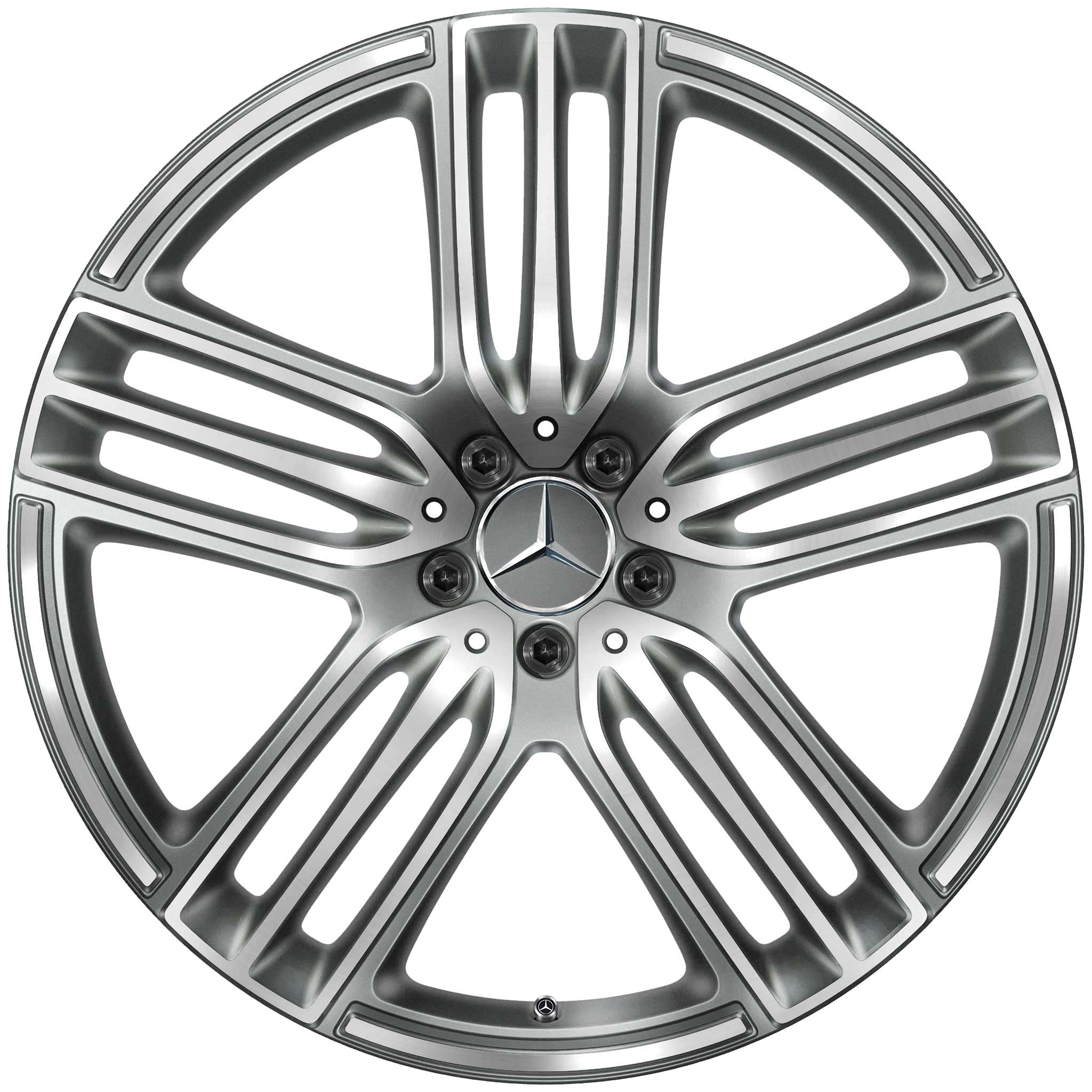 Mercedes 5 Triple Spoke [167-21] Himalaya Grey with High Sheen Alloy Wheel Product Image #1
