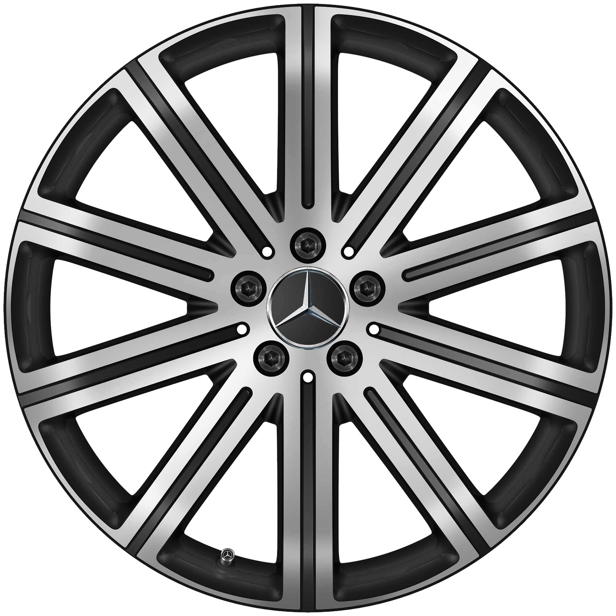 Mercedes 10 Spoke [167-20] Matt Black with High Sheen Alloy Wheel Product Image #1