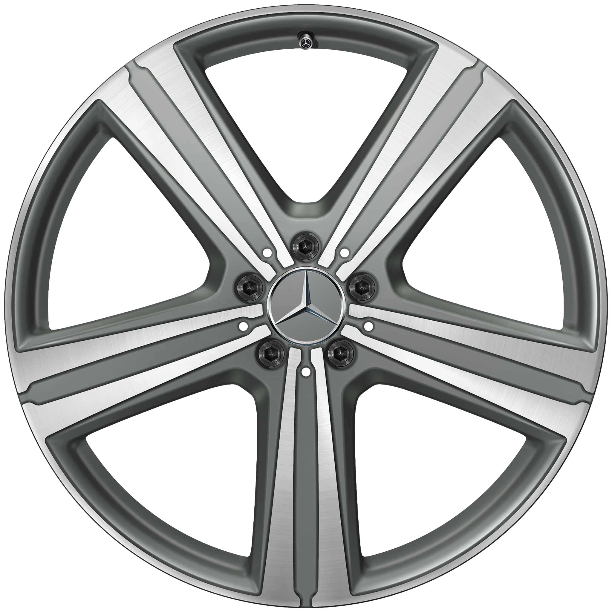Mercedes 5 Spoke [167-21] Matt Himalaya Grey with High Sheen Alloy Wheel Product Image #1