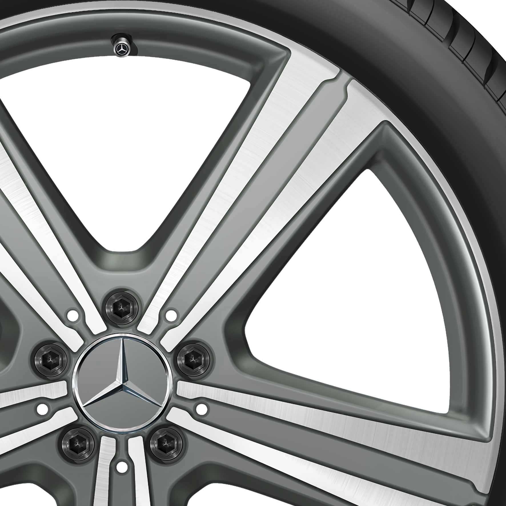 Mercedes 5 Spoke [167-21] Matt Himalaya Grey with High Sheen Alloy Wheel Product Image #2