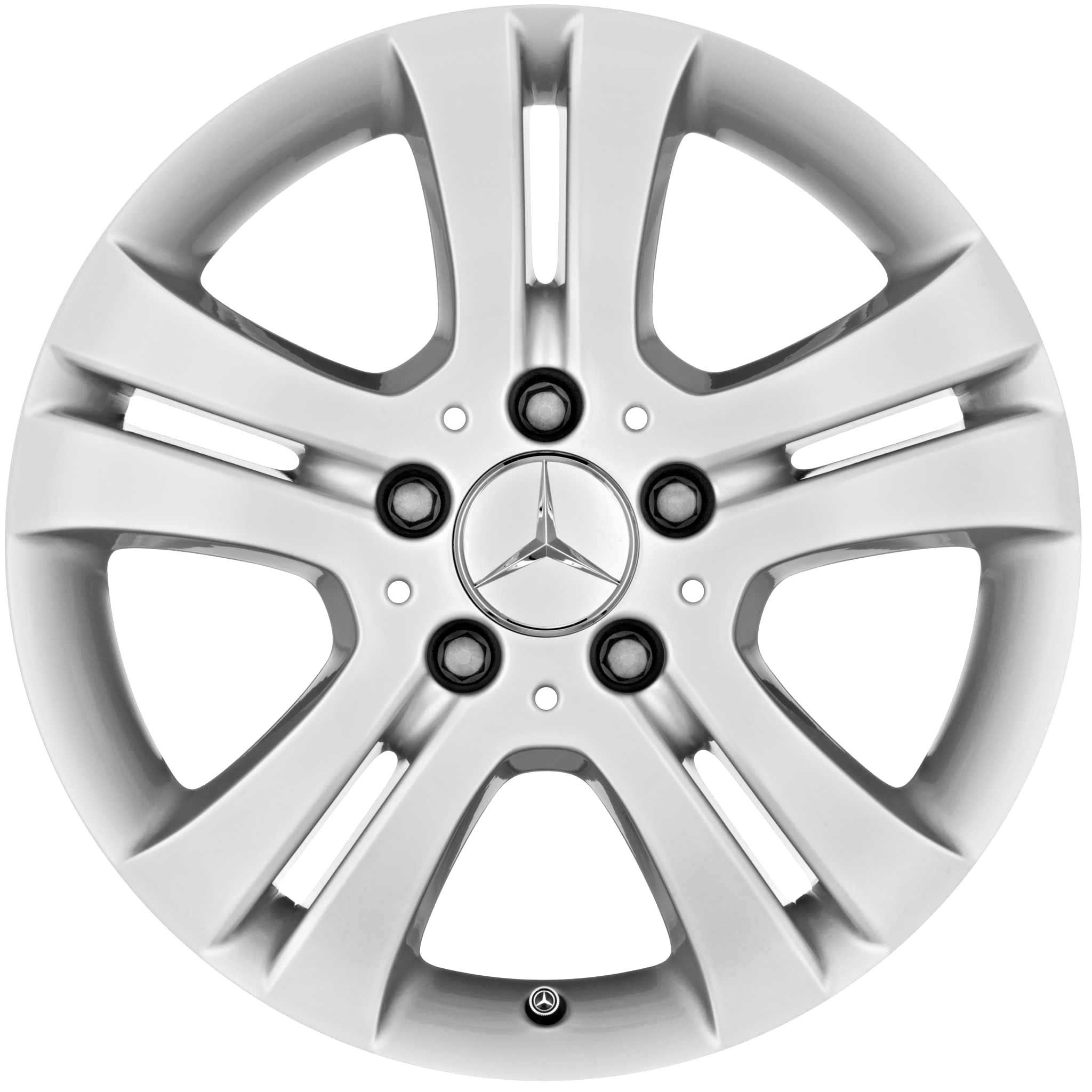 Mercedes 5 Double Spoke [169-16] Titanium Silver Alloy Wheel Product Image #1
