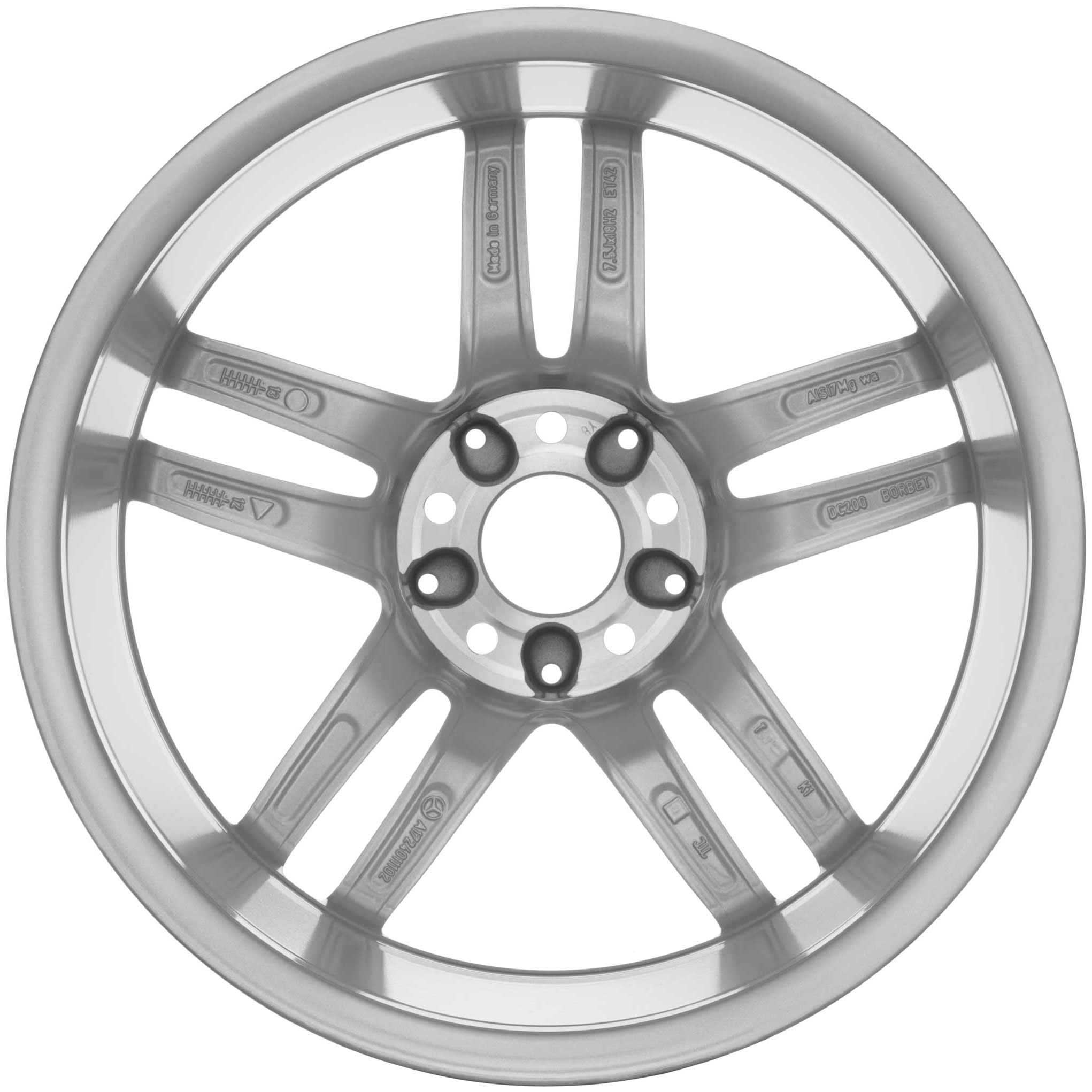 Mercedes 5 Twin Spoke [172-18] Vanadium Silver Alloy Wheel Product Image #3