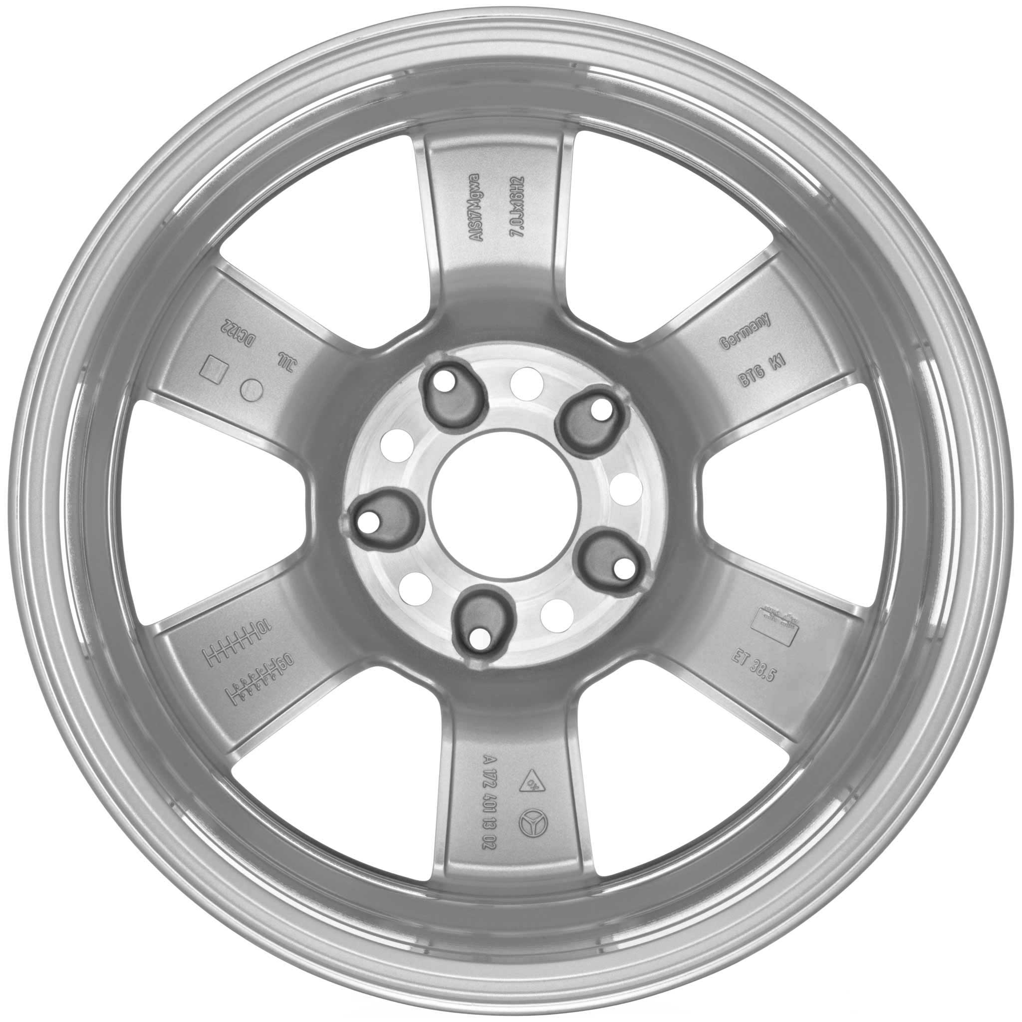 Mercedes 6 Spoke [172-16] Titanium Silver Alloy Wheel Product Image #2