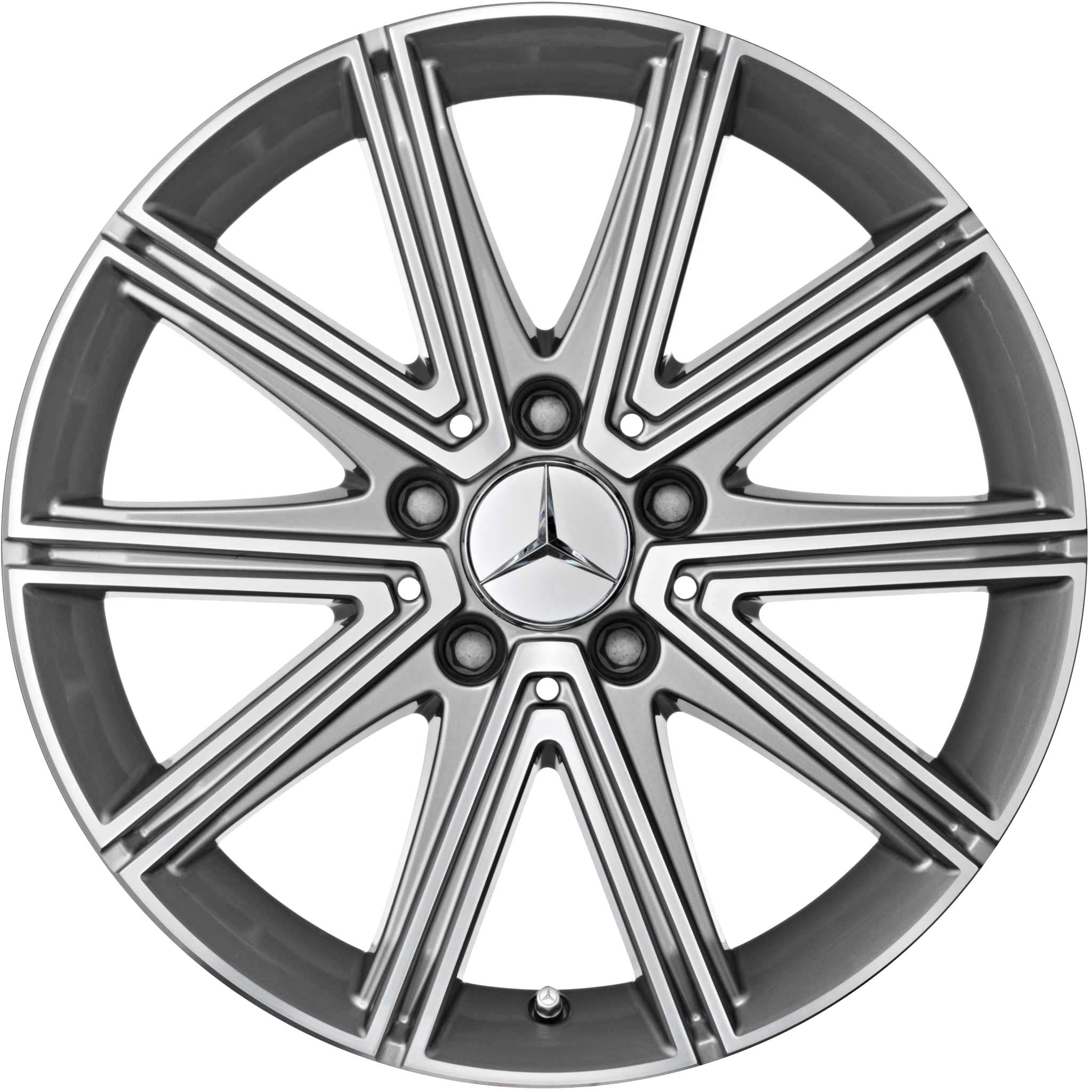 Mercedes 10 Spoke [172-17] Palladium Silver with High Sheen Alloy Wheel Product Image #1