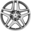 Mercedes 5 Spoke [172-18] Palladium Silver with High Sheen Wheel Img 1
