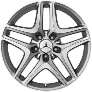 18" Mercedes 5 Spoke [172-18] Palladium Silver with High Sheen alloy wheel