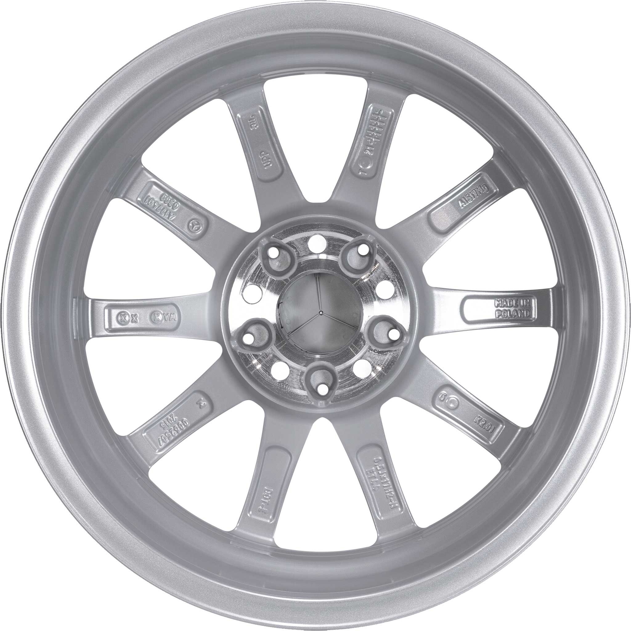 Mercedes 10 Spoke [177-17] Vanadium Silver Alloy Wheel Product Image #2