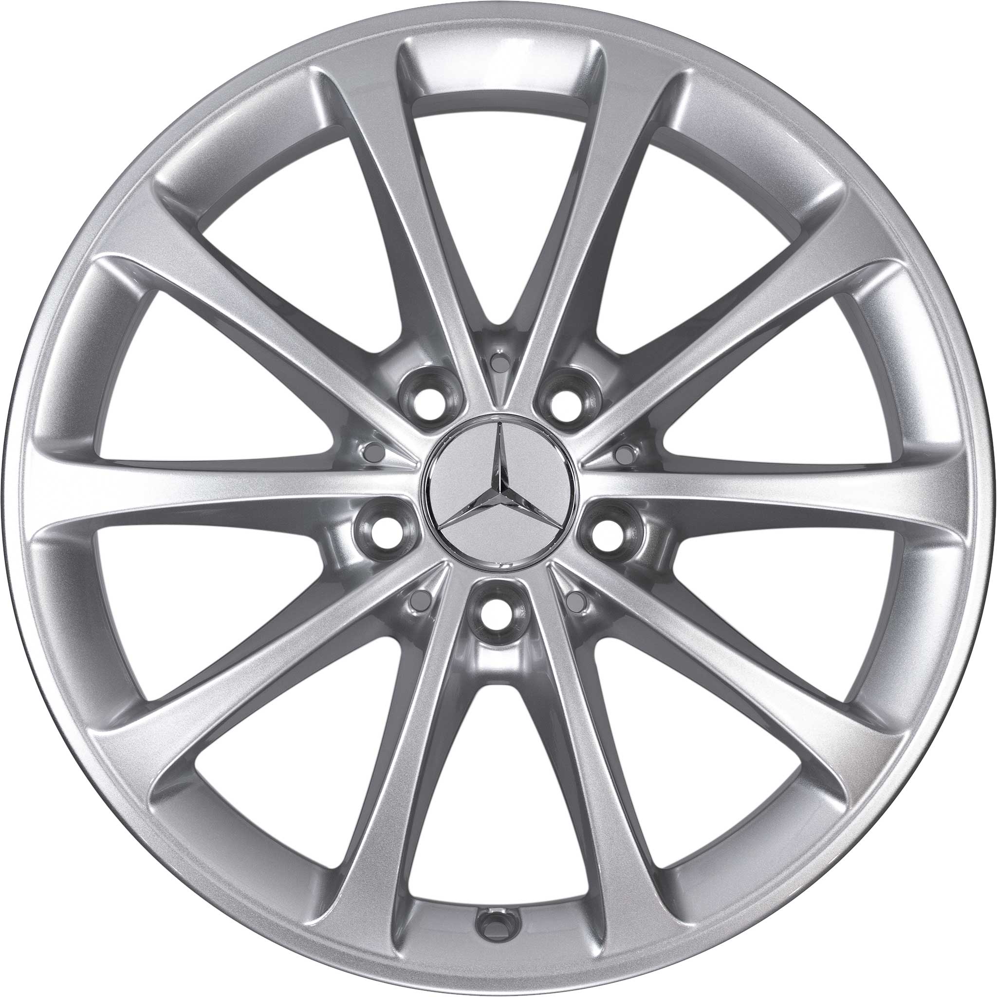 Mercedes 10 Spoke [177-17] Vanadium Silver Alloy Wheel Product Image #1