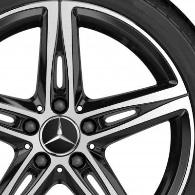 Mercedes 5 Spoke [177-18] Gloss Black with High Sheen Alloy Wheel Product Image #2