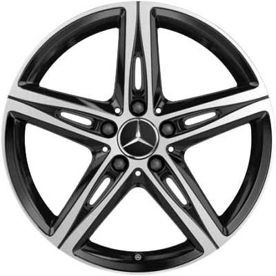 Mercedes 5 Spoke [177-18] Gloss Black with High Sheen Alloy Wheel Product Image #1