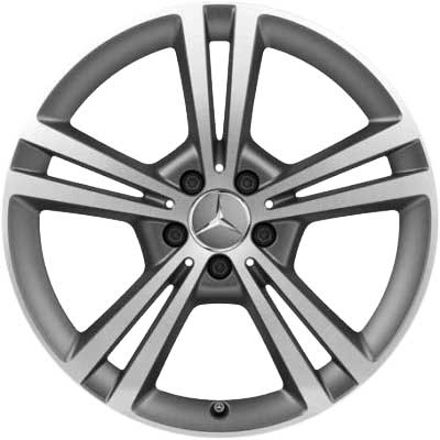 Mercedes 5 Twin Spoke [177-19] Matt Himalaya Grey with High Sheen Alloy Wheel Product Image #1
