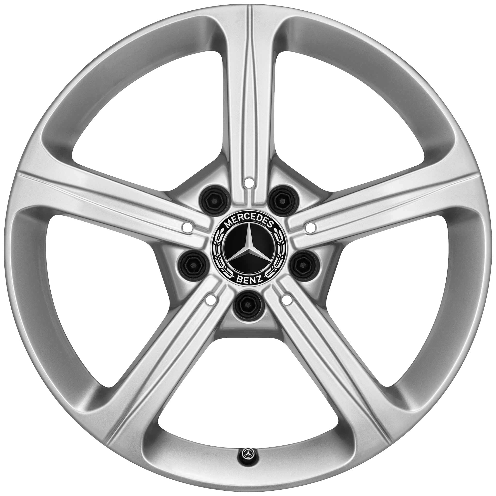 Mercedes 5 Spoke [177-17] Vanadium Silver Alloy Wheel Product Image #1