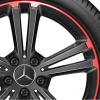 Mercedes 5 Twin Spoke [177-18] Gloss Black with Red Rim Edge Wheel Img 2