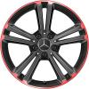 Mercedes 5 Twin Spoke [177-18] Gloss Black with Red Rim Edge Wheel Img 1