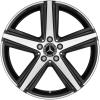 Mercedes 5 Spoke [177-19] Gloss Black with High Sheen Wheel Img 1