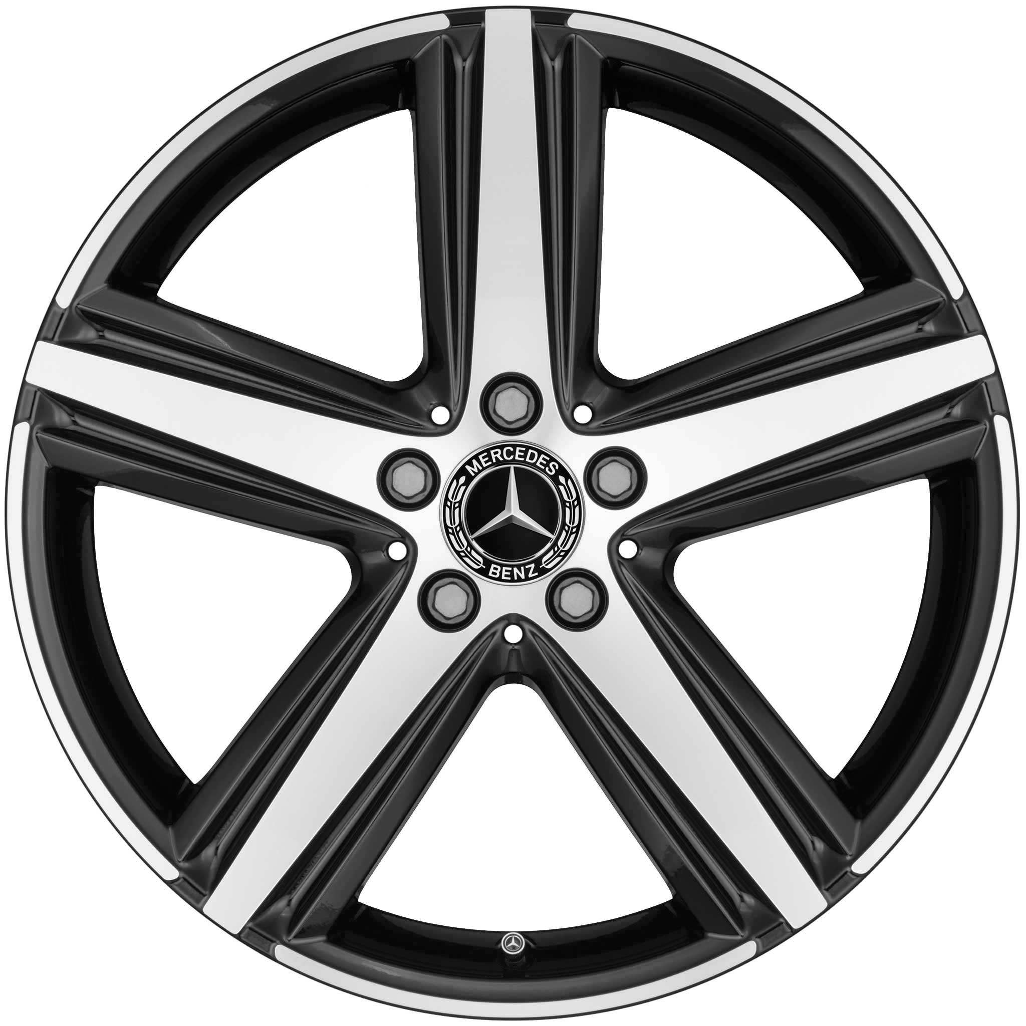 Mercedes 5 Spoke [177-19] Gloss Black with High Sheen Alloy Wheel Product Image #1