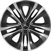Mercedes 5 Spoke [177-17] Gloss Back with High Sheen Wheel Img 1