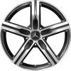 Mercedes 5 Spoke [177-18] Gloss Back with High Sheen Wheel Img 1