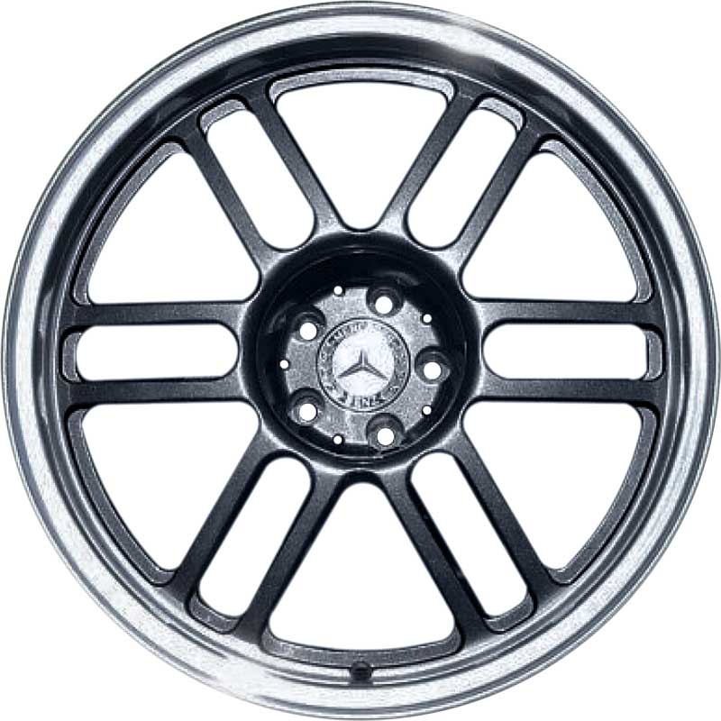 Mercedes 6 Double Spoke [199-19] Black with High Sheen Rim Edge Alloy Wheel Product Image #1